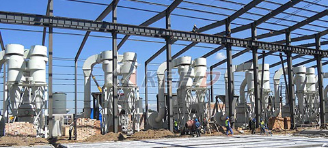 Cogeneration plant limestone desulfurization mill production line